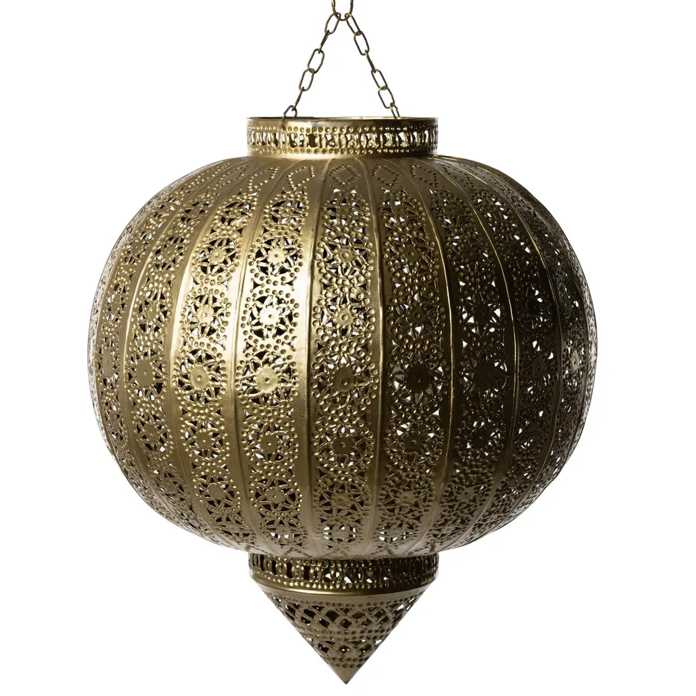 Plafonnier marocain sphère dorée