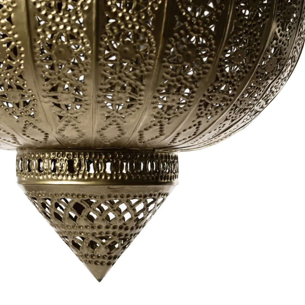 Plafonnier marocain sphère dorée