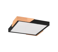 Plafonnier Meta noir/bois R67191132