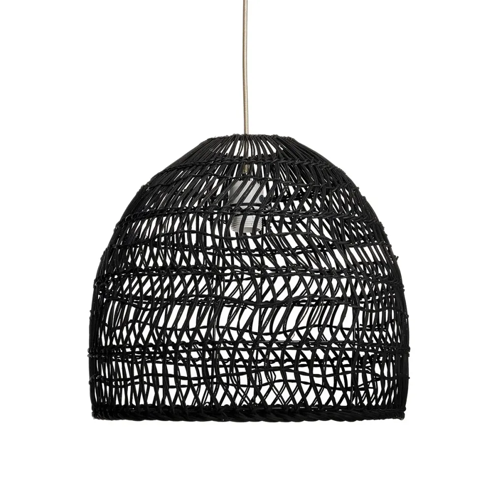 Plafonnier en rotin noir Alisha 40D