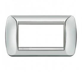 Plaque de recouvrement d'interrupteur en aluminium pour luminaire 4 modules 'mylife'