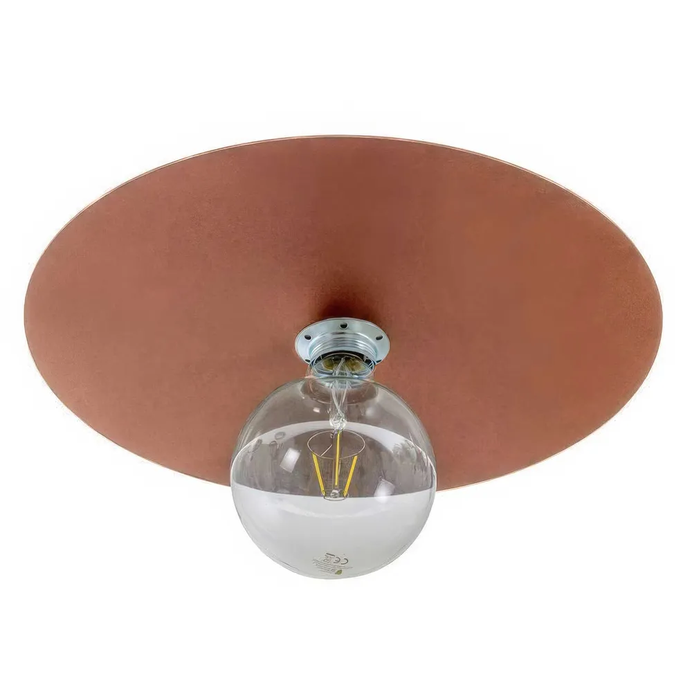 Plat Ellepì oversize en fer peint pour suspensions, diamètre 40 cm - Fabriqué en Italie - Cuivre