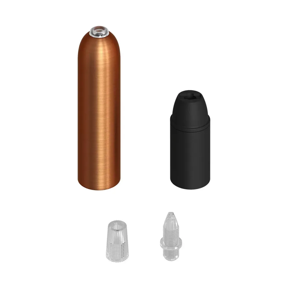 P-Light, kit douille E14 en métal avec serre-câble dissimulé - Cuivre satiné