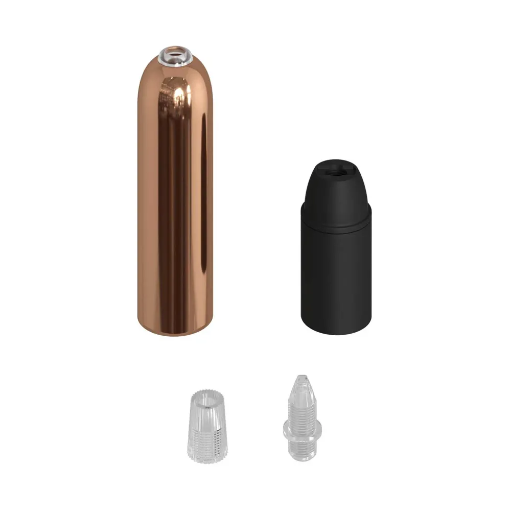 P-Light, kit douille métal UL E12 avec serre-câble caché - Cuivre