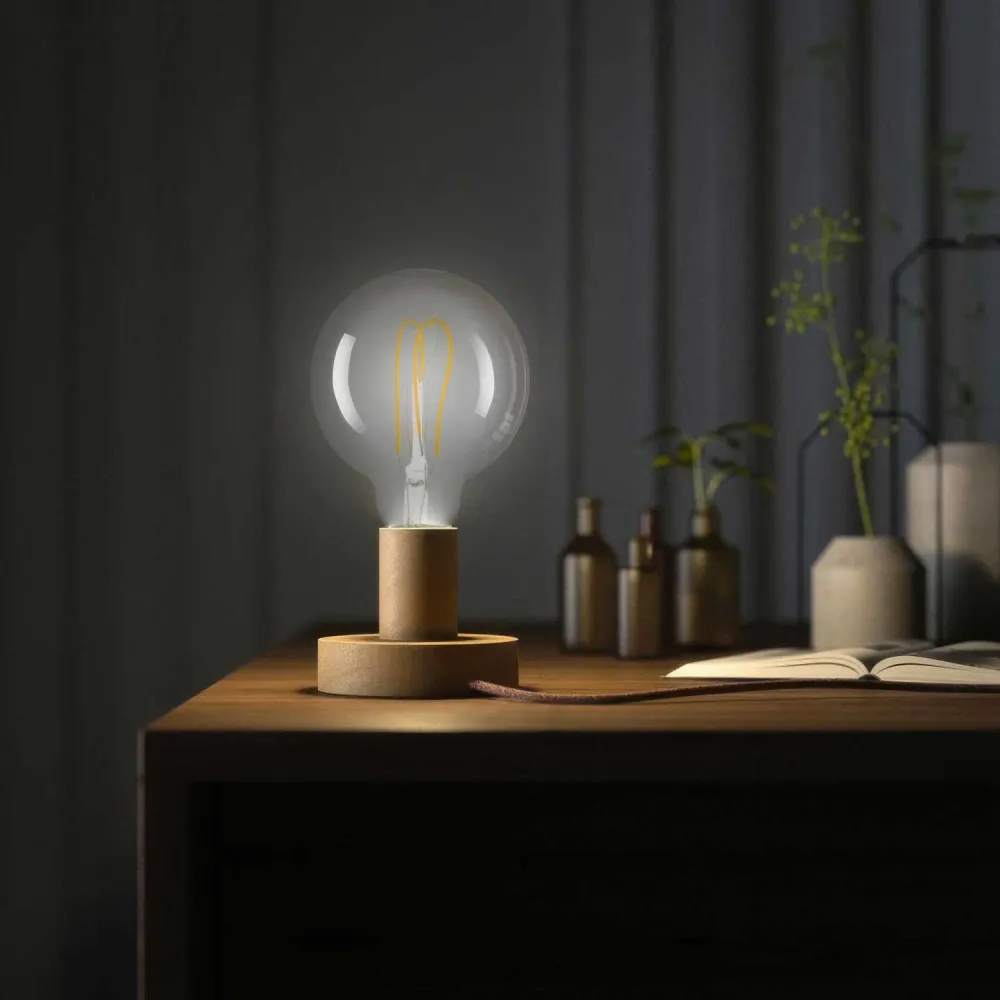 Posaluce - Lampe de table en bois Small - Neutre