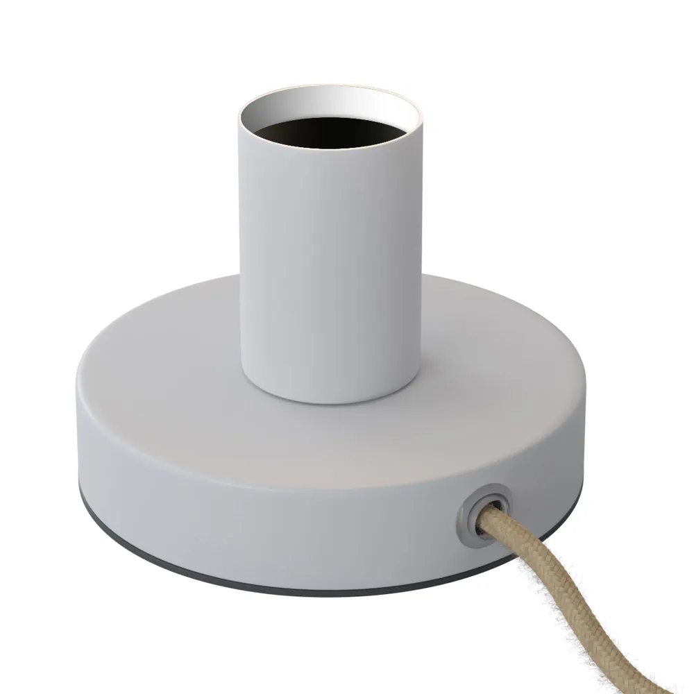 Posaluce - Lampe de table en métal avec fiche UK - Blanc mat