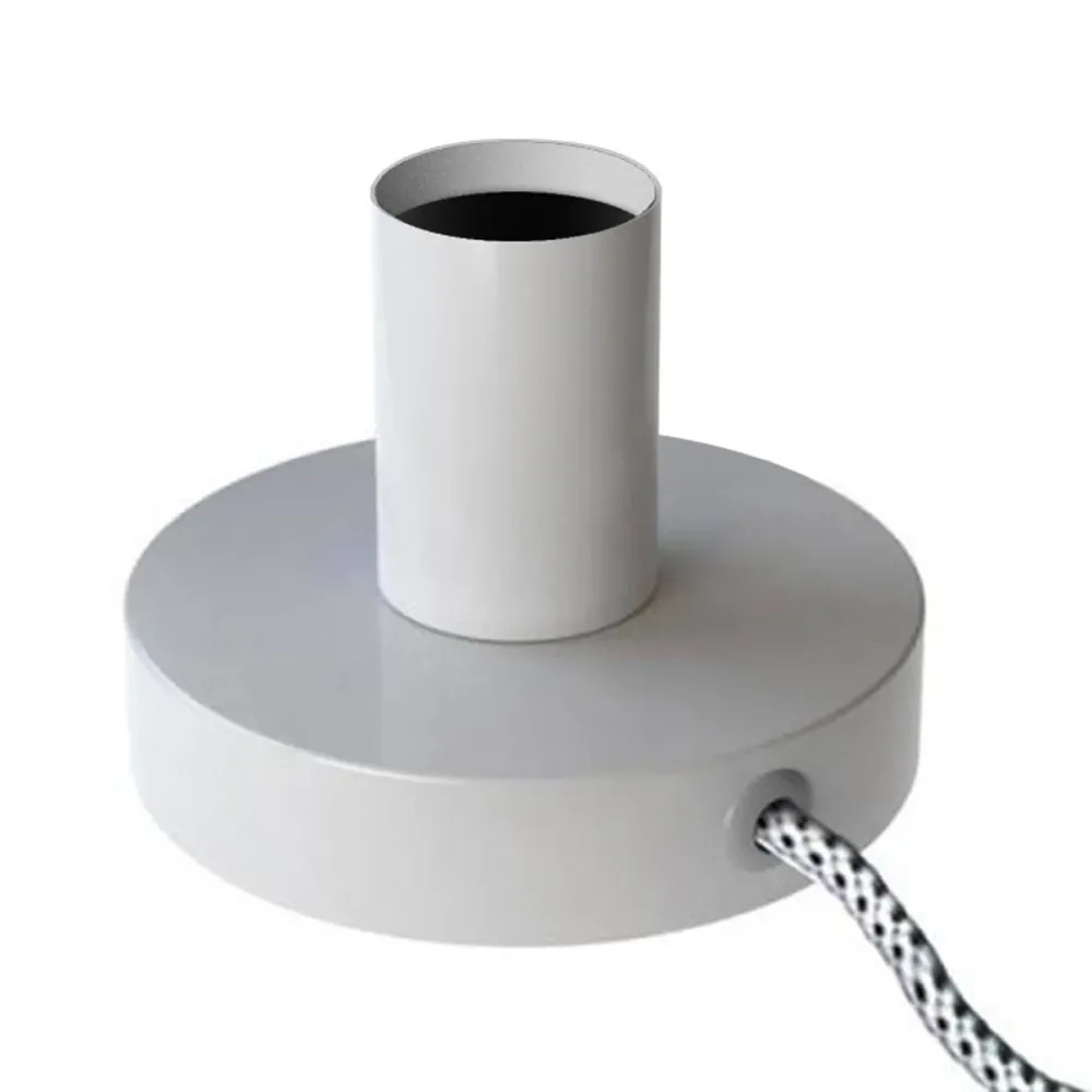 Posaluce - Lampe de table en métal et fiche UK - Blanc brillant