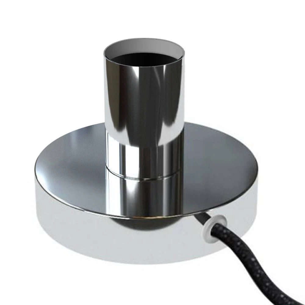 Posaluce - Lampe de table en métal et fiche UK - Chrome