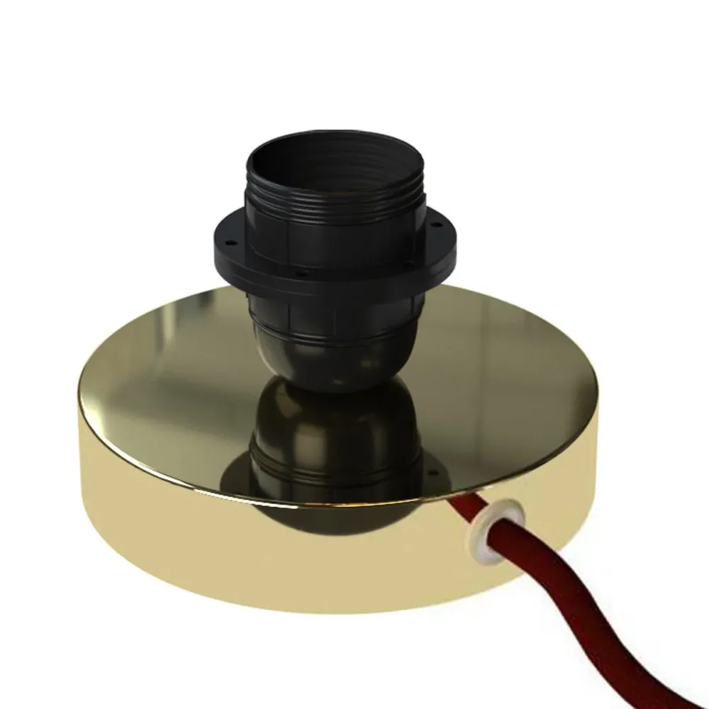 Posaluce pour abat-jour - Lampe à poser en métal - Laiton