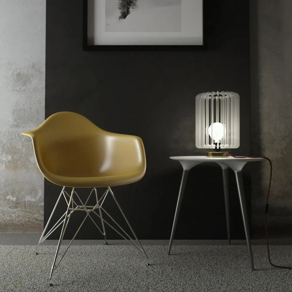 Posaluce pour abat-jour - Lampe de table en métal et fiche UK - Laiton