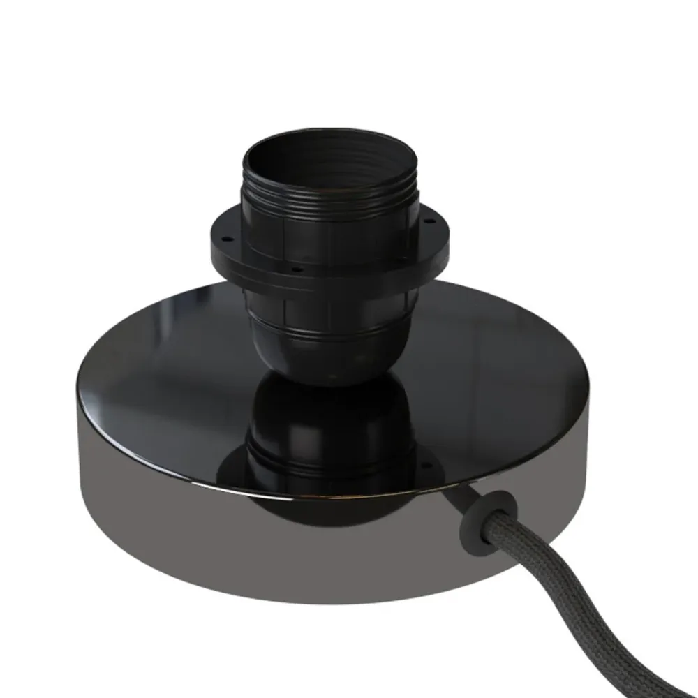 Posaluce pour abat-jour - Lampe de table en métal - Perle noire