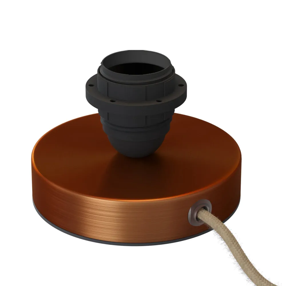 Posaluce pour abat-jour - Lampe de table en métal - Cuivre satiné