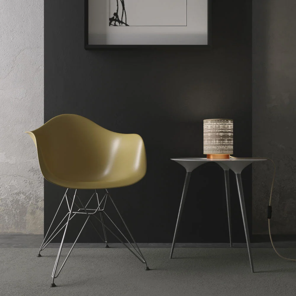 Posaluce pour abat-jour - Lampe de table en métal - Cuivre satiné