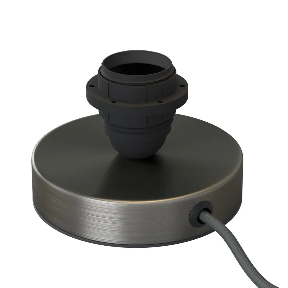 Posaluce pour abat-jour - Lampe de table en métal - Titane satiné