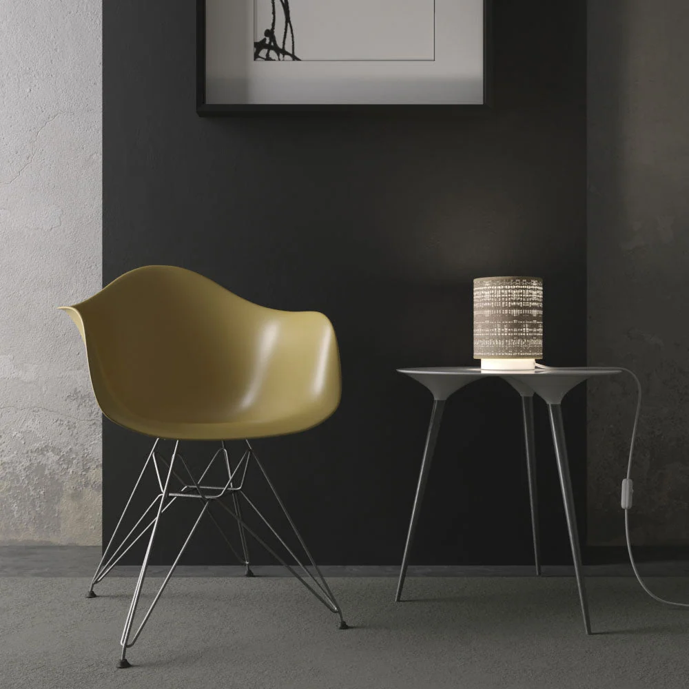 Posaluce pour abat-jour - Lampe de table en métal - Blanc mat