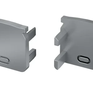 Profilé aluminium anodisé argent KIMERA-HELSE avec diffuseur opale et embouts 2,02 m