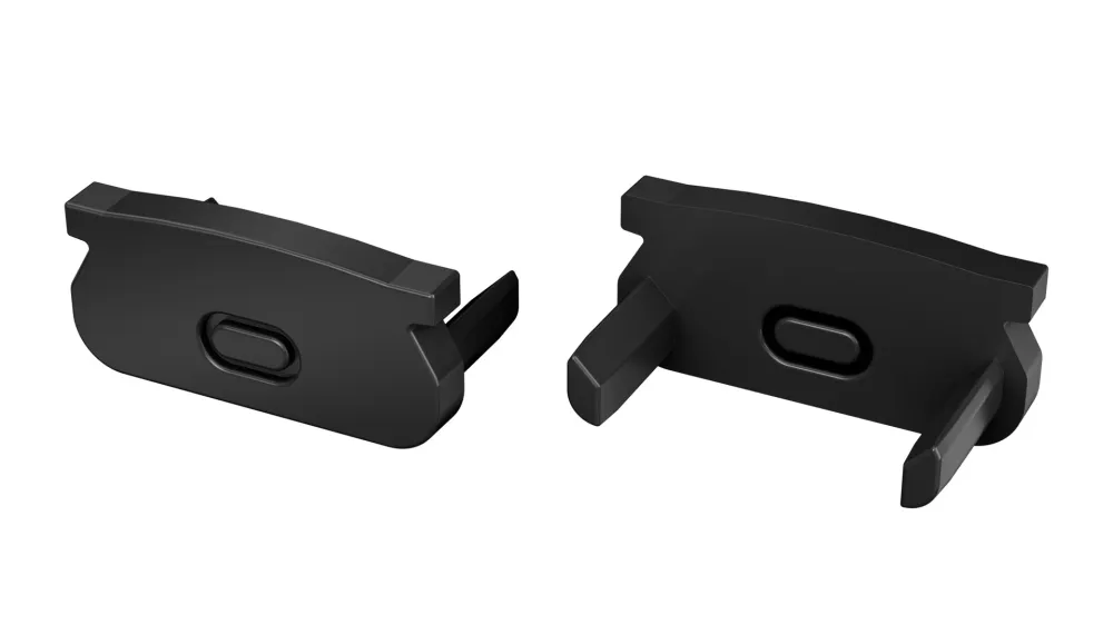 Profilé aluminium anodisé noir KIMERA-ORRE avec diffuseur opale et embouts 2,02 m