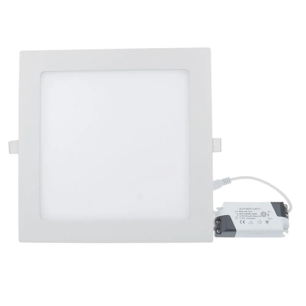 Lampara LED Empotrable Cuadrada. 18 Watt. 120Volt. 60Hz. Luz Calida (2700K) 1250 Lumens. PROW