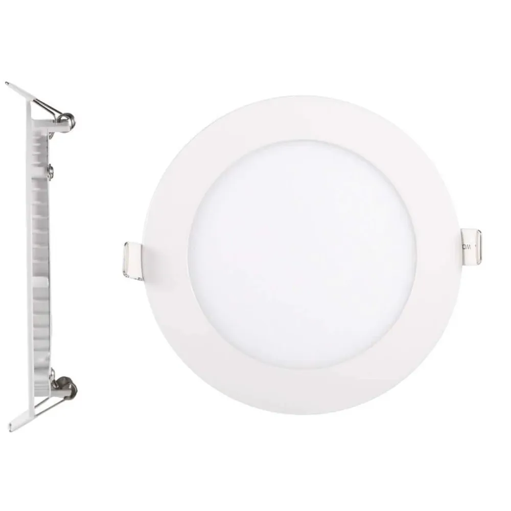 Lampara LED Empotrable Redonda. 18 Watt. 120Volt. 60Hz. Luz Blanca (6400K) 1250 Lumens. PROW