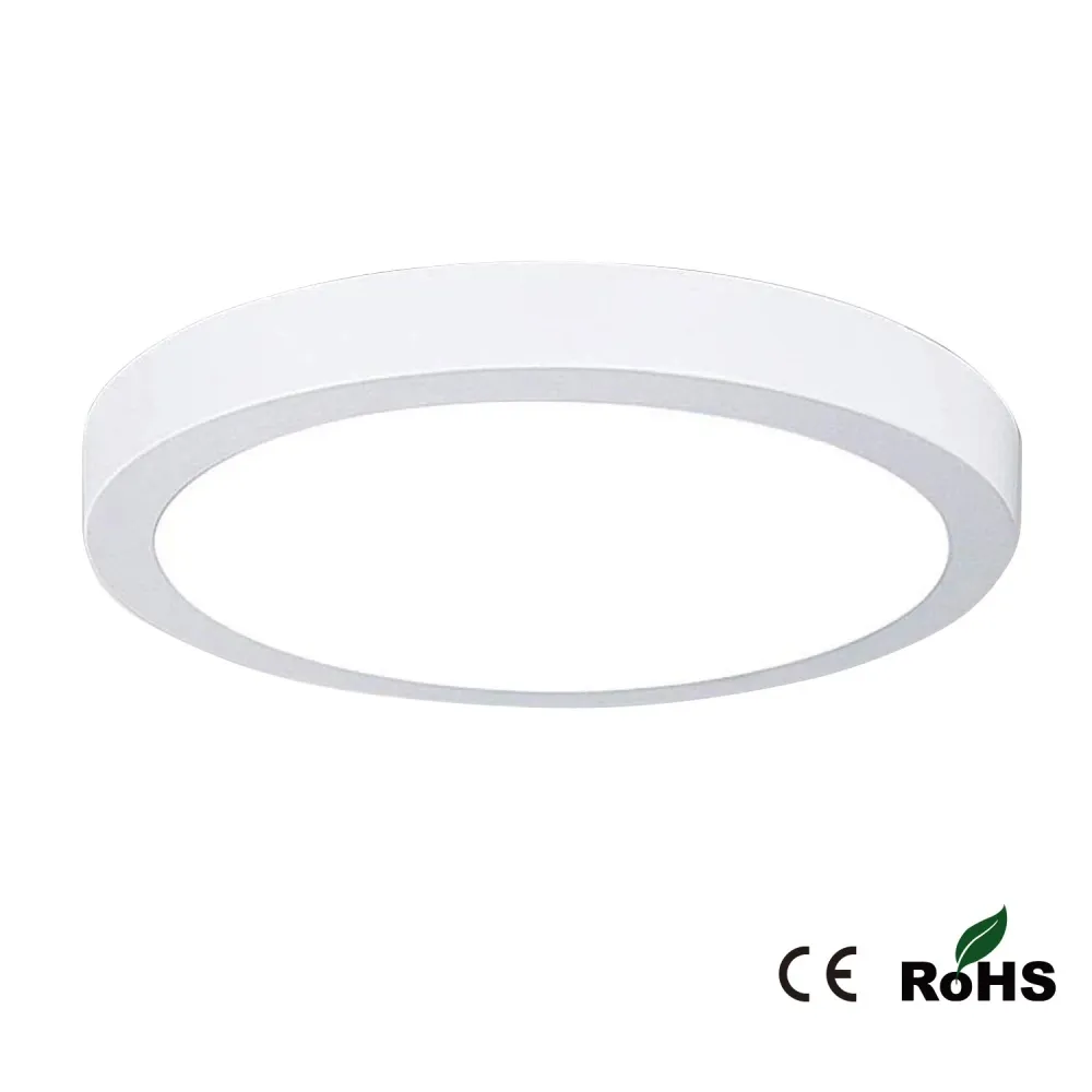Lampara LED Sobreponer Redonda. 6 Watt. 120Volt. 60Hz. Luz Blanca (6400K) 450 Lumens. PROW