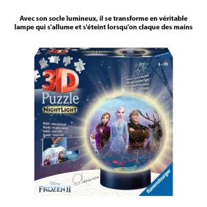 Puzzle 3D lampe ronde 72 pièces - Livraison offerte