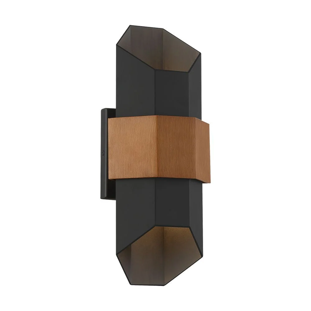 Applique murale extérieure Quoizel Chasm 2L à LED, H 38 cm