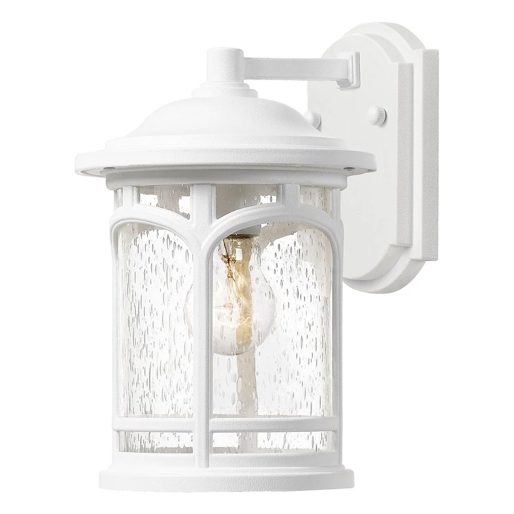 Applique murale extérieure Quoizel Marblehead 1L blanche E27, H 26 cm