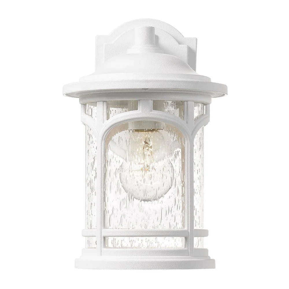 Applique murale extérieure Quoizel Marblehead 1L blanche E27, H 26 cm