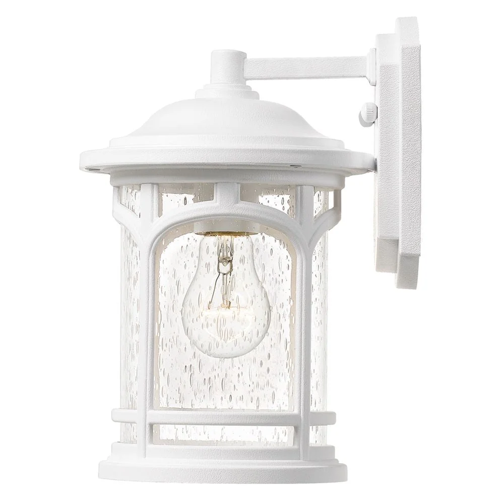 Applique murale extérieure Quoizel Marblehead 1L blanche E27, H 26 cm