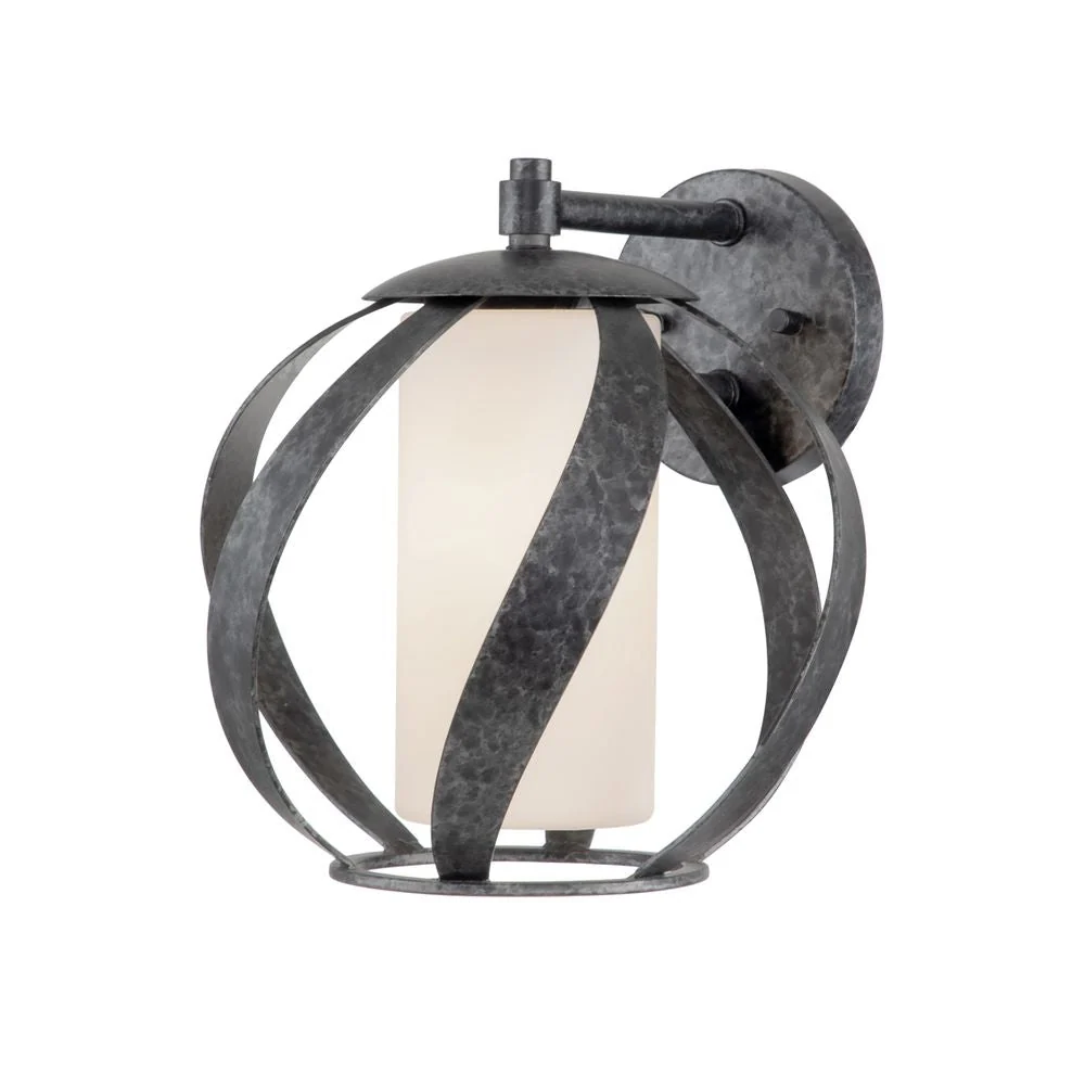 Applique murale Quoizel Blacksmith 1L en acier E27, H 28 cm