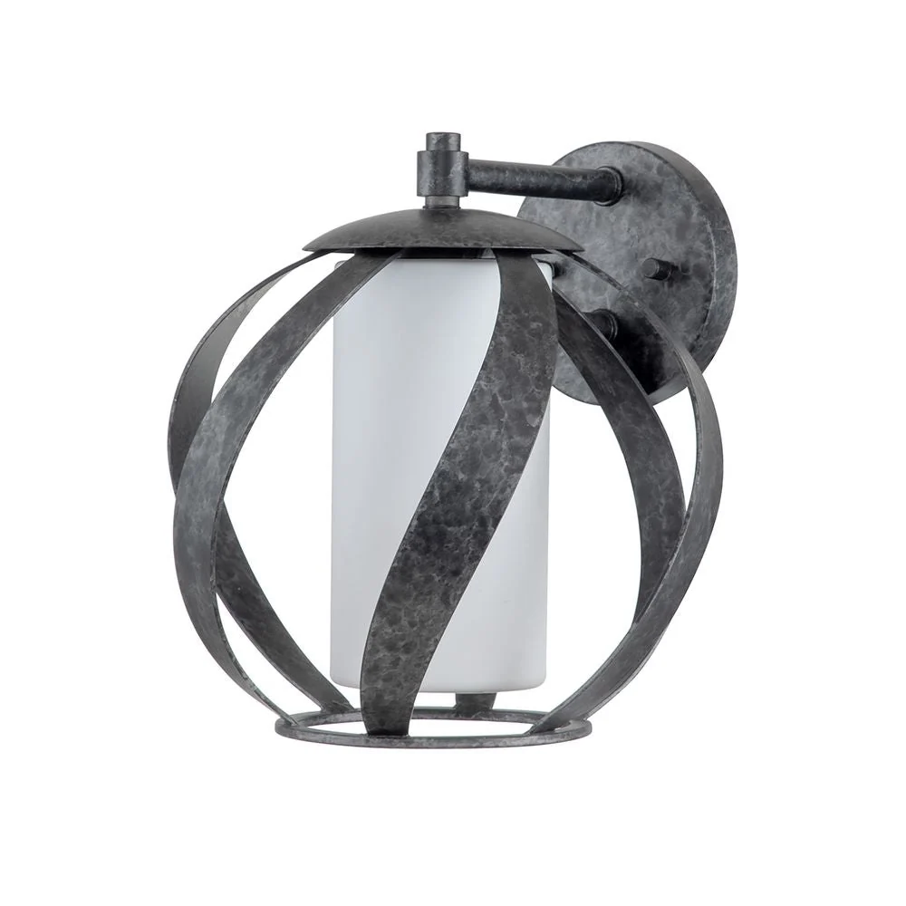Applique murale Quoizel Blacksmith 1L en acier E27, H 28 cm