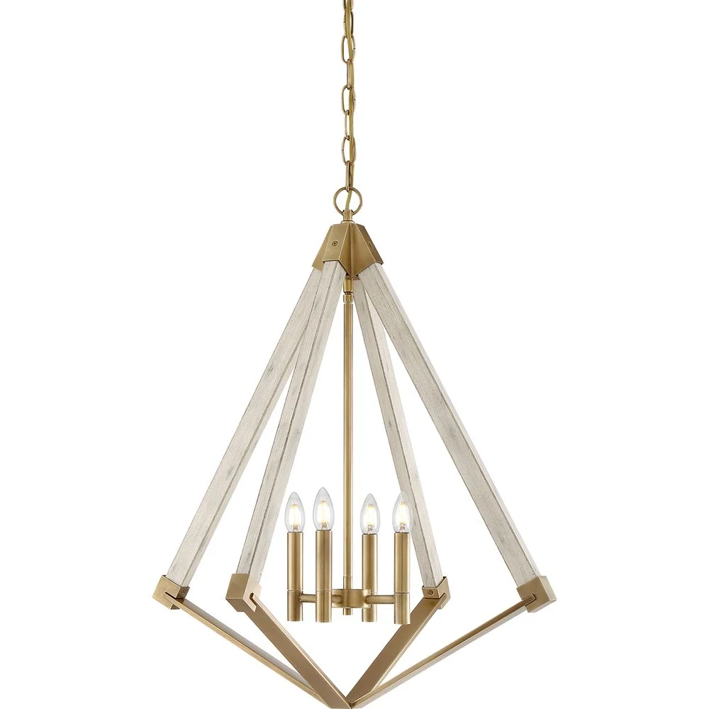 Lustre Quoizel View Point 4L en acier, douille E14, diamètre 61 cm