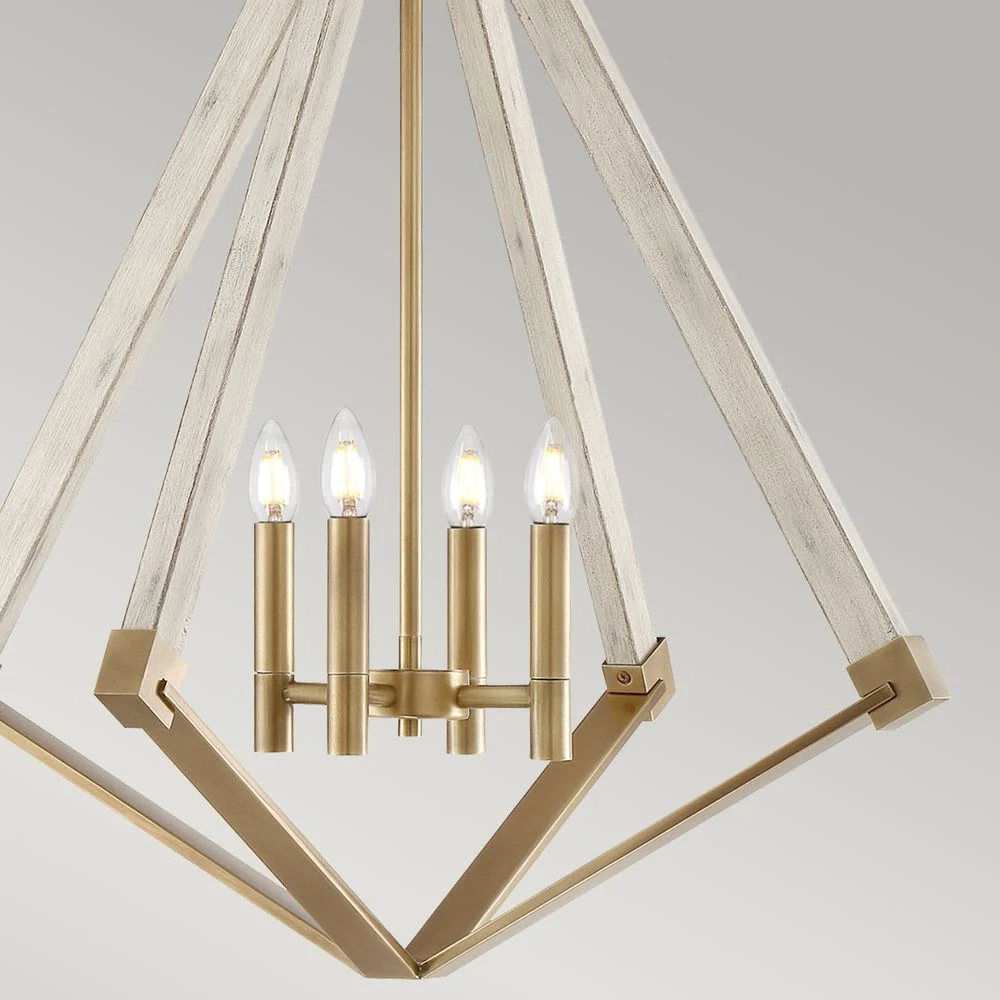 Lustre Quoizel View Point 4L en acier, douille E14, diamètre 61 cm