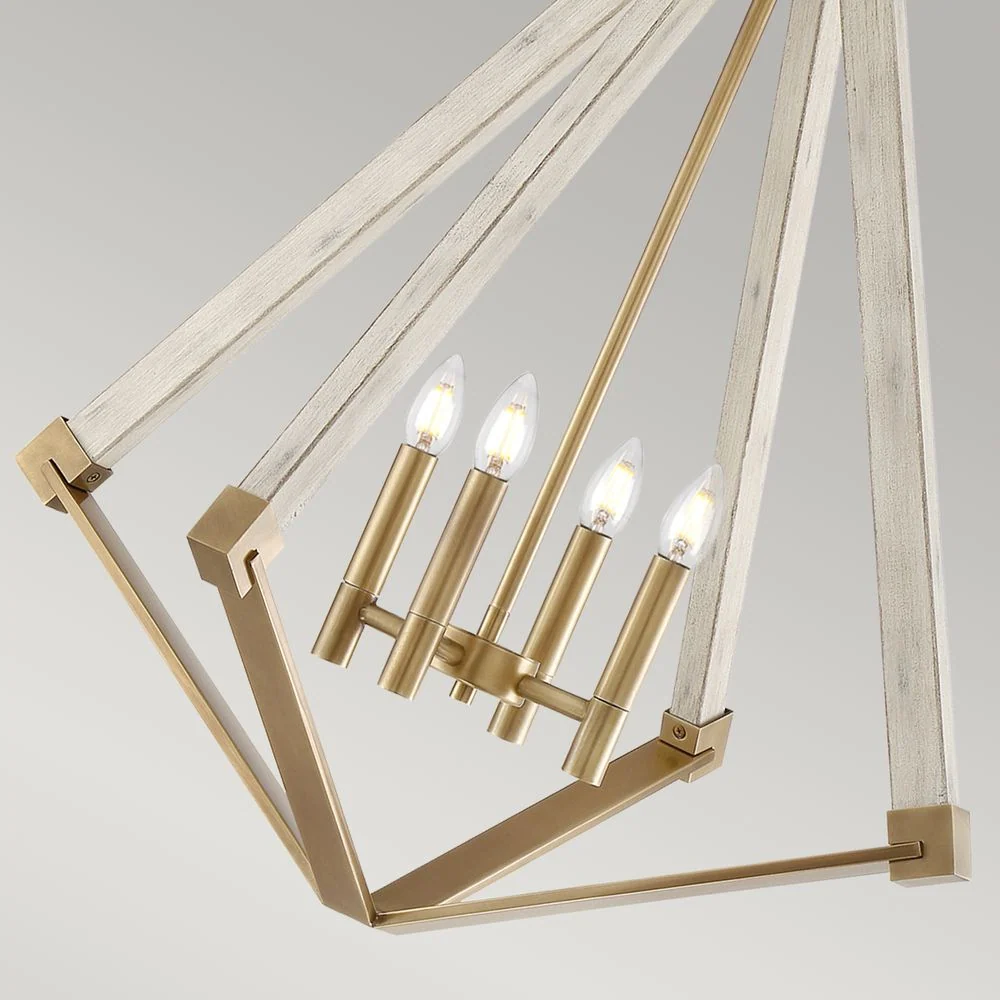 Lustre Quoizel View Point 4L en acier, douille E14, diamètre 61 cm