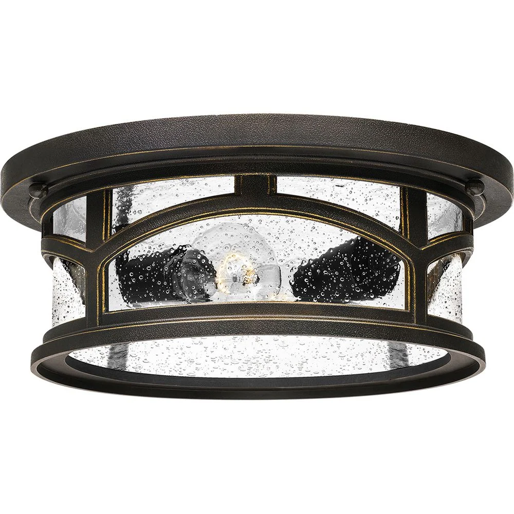 Plafonnier d'extérieur Quoizel Marblehead 2L noir E27, diamètre 33 cm