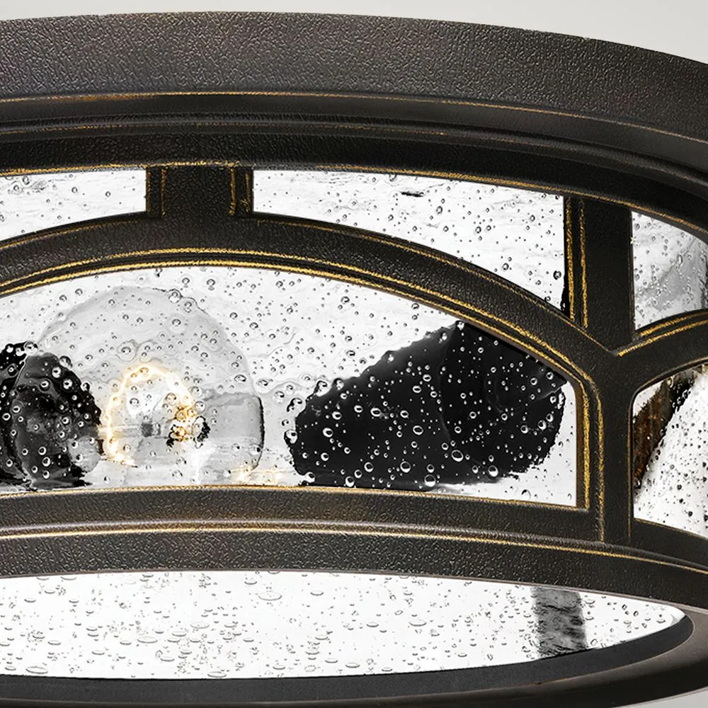 Plafonnier d'extérieur Quoizel Marblehead 2L noir E27, diamètre 33 cm