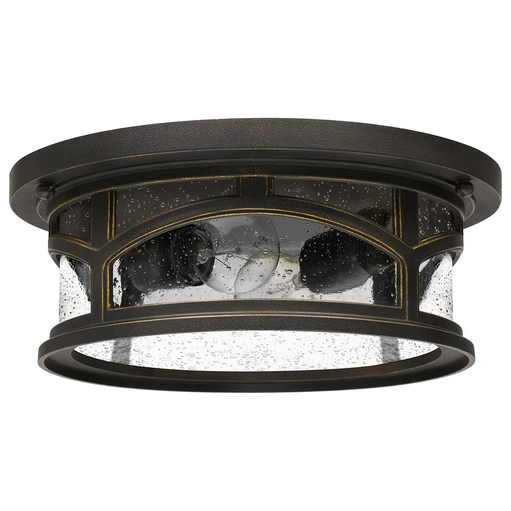 Plafonnier d'extérieur Quoizel Marblehead 2L noir E27, diamètre 33 cm