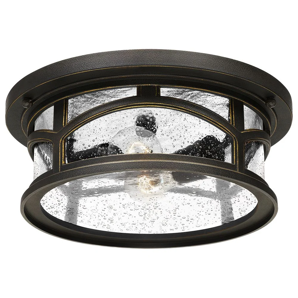 Plafonnier d'extérieur Quoizel Marblehead 2L noir E27, diamètre 33 cm