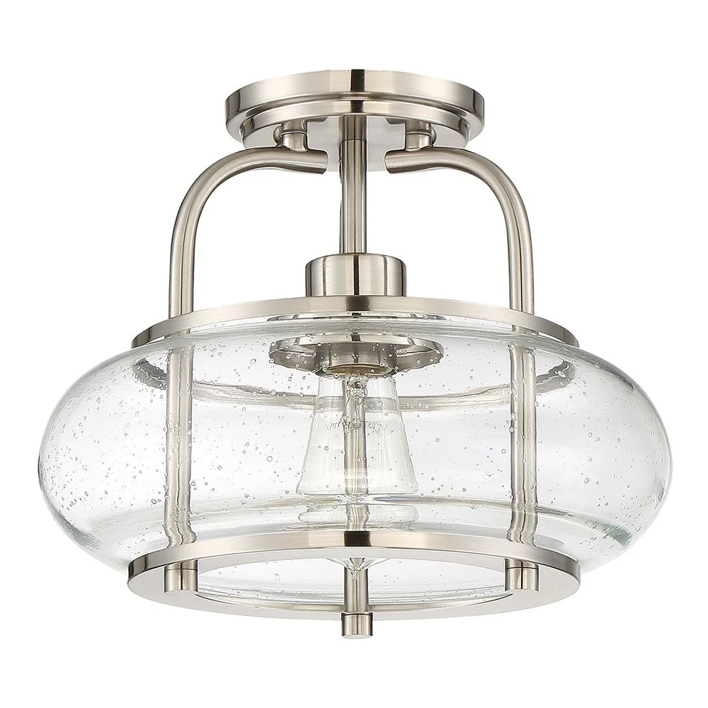 Plafonnier Quoizel Trilogy 1L en métal, douille E27, diamètre 30 cm