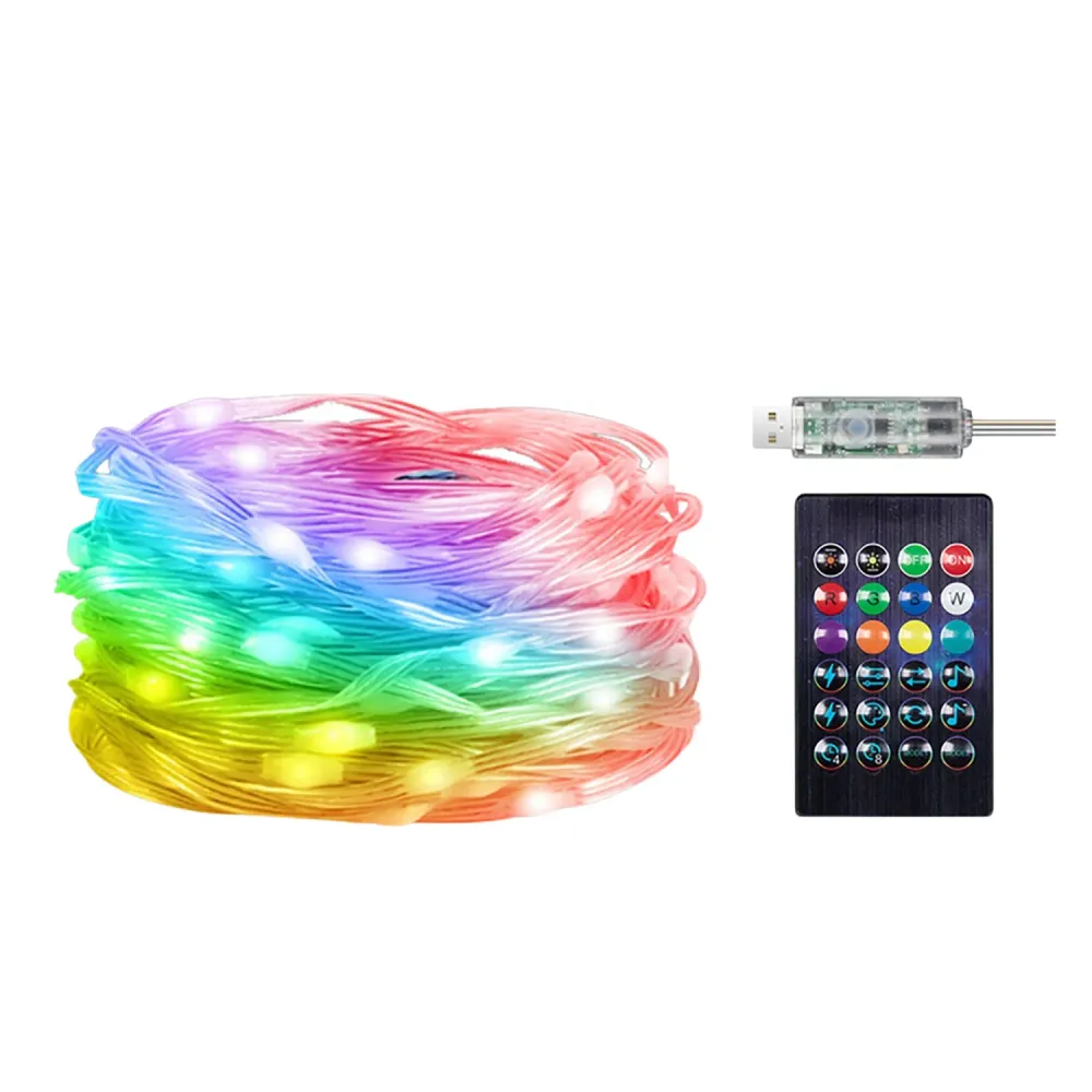 Eclairage extérieur Rabalux, guirlande LED RVB, IP44, Wi-Fi, Bluetooth, Biri