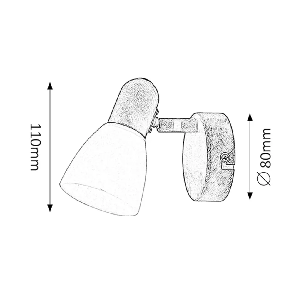 L'applique Soma un bras brun spot E14 1x40W couleur crème Rabalux