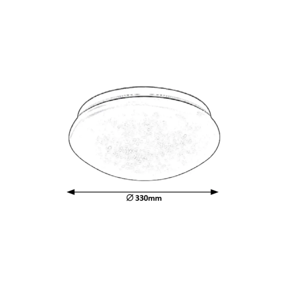 Rabalux Lucas plafonnier rond 3937 blanc 18W