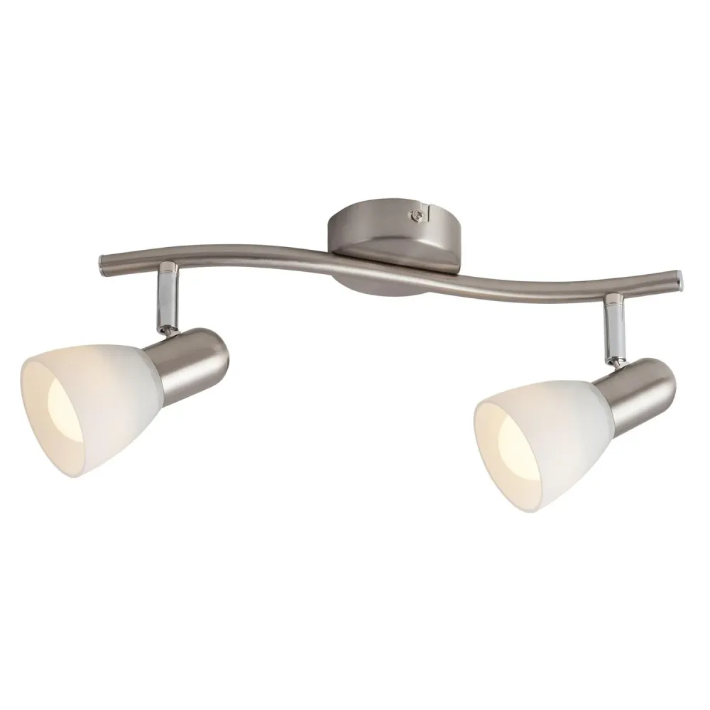 Rabalux Soma chrome satiné classique plafonnier à deux points Blanc IP20