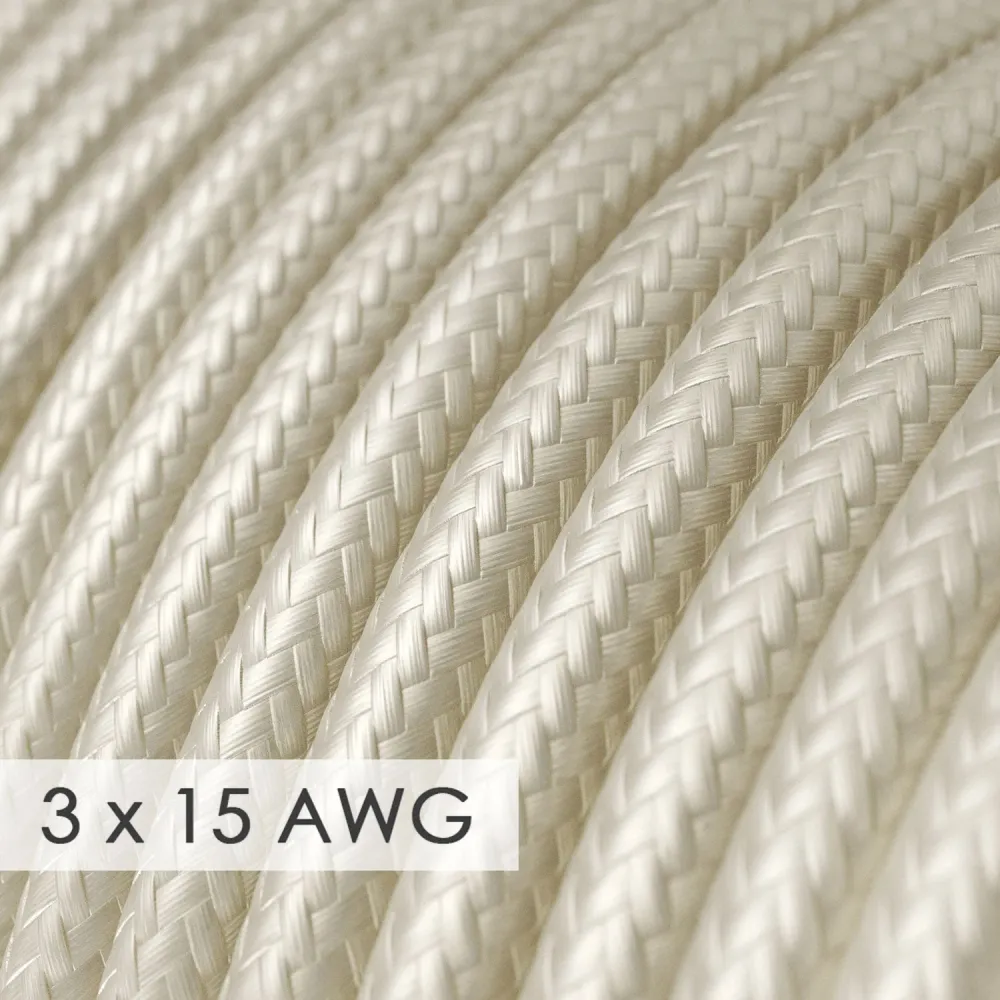 Rallonge - Câble rond rayon ivoire RM00 - 15/3 AWG