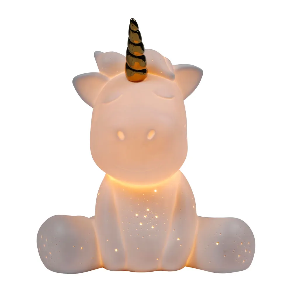 Lampe Licorne Porcelaine rectoversodecoration