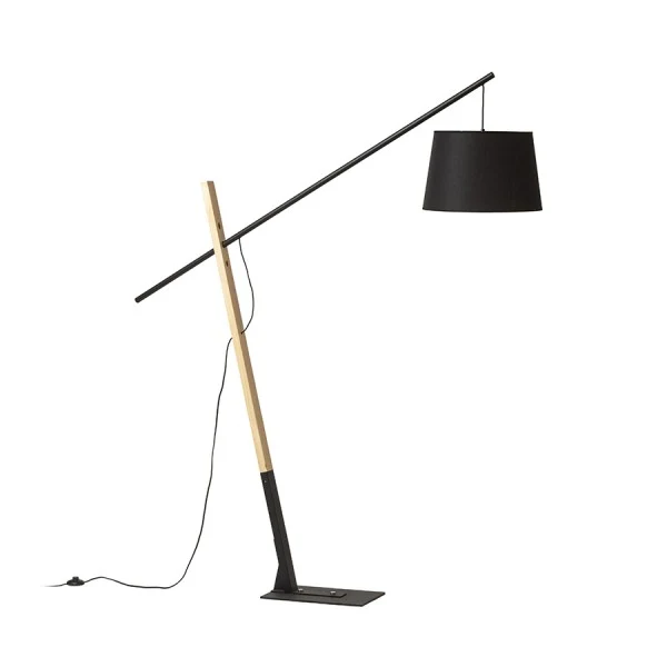 Lampadaire Rendl Dante 1L E27 noir