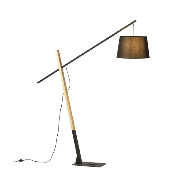 Lampadaire Rendl Dante 1L E27 noir