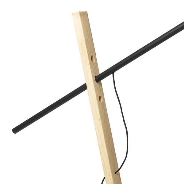 Lampadaire Rendl Dante 1L E27 noir