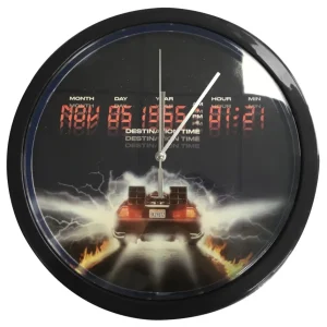 Retour vers le futur - Horloge murale avec cadre en métal
