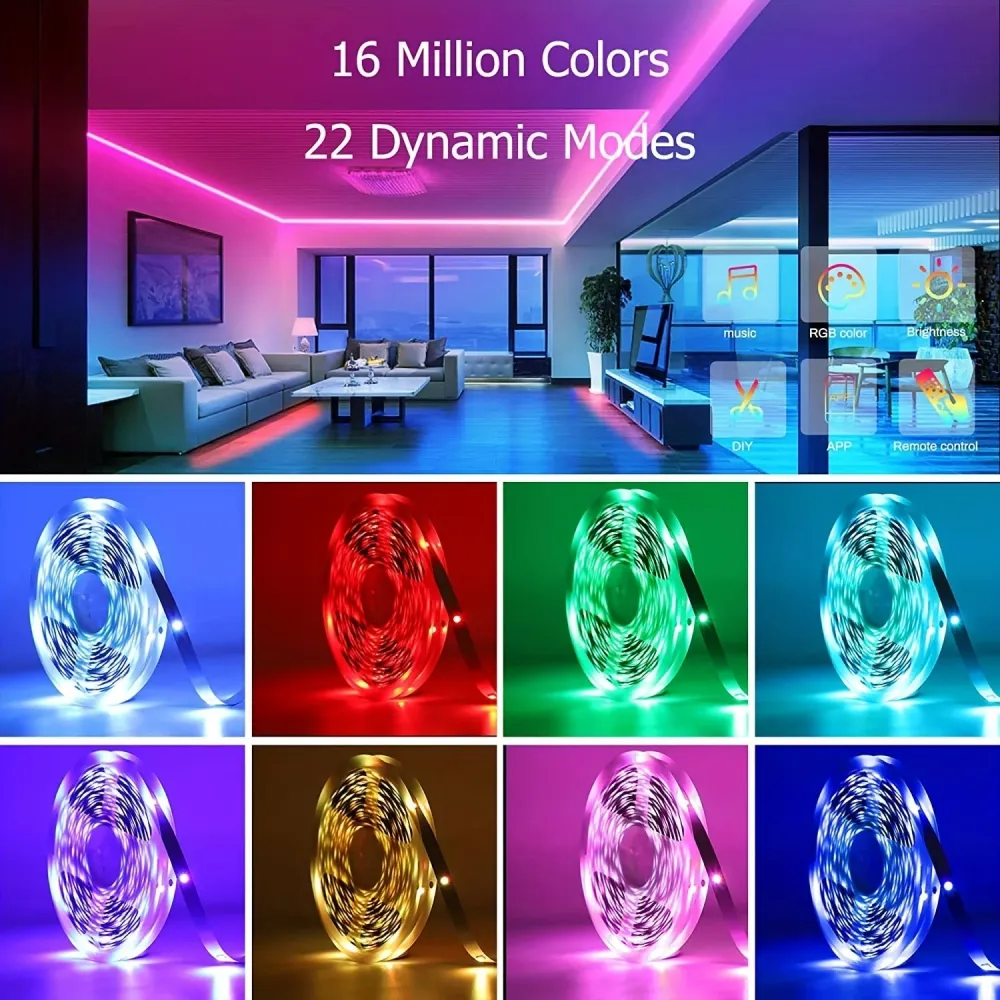 Bande LED à télécommande pour changement de couleur RetrosNJerseys